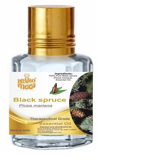 Levenmooi Zwarte spar  (Picea mariana) Pure & Natural etherische olie van therapeutische kwaliteit in een glazen pot.