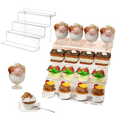 Acryl-Parfüm-Displayständer mit 4 Ebenen, Ausstellungsdisplayständer, Sonnenbrillen, Nagellack, transparenter Organizer