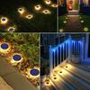YiLaie Solar Outdoor Garden Lights, IP68 Waterproof, 24 LEDs, Warm White, Solar Powered, Stair Lights, Garden Lights, Solar Panel Charging, Automatic