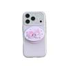 Pink Polka Dot Strawberry Magnetic Phone Case for Small Animals, Compatible with iPhone 17/16 Pro Max/15 Pro