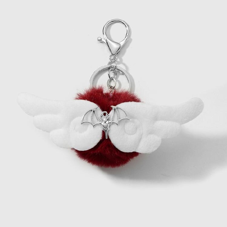 Lovely And Edgy Bat Wing Keychain With Soft Pendant Ideal For Decorating Bags Keys Or Personalize Belongings