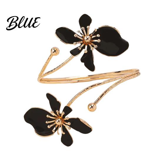 Feminine Armlet Bracelet Flower Arm Cuff Women Upper Adjustable Open