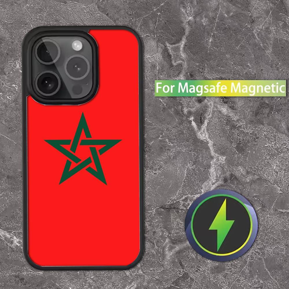 Morocco Flag PassportS Phone Case For iPhone 17,16,15,14,13,12,11,Pro,Max,Plus,Mini,SE4,E Magnetic For Magsafe Wireless
