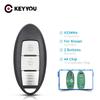 KEYYOU Voor Nissan Juke Qashqai X-Trail TIIDA SYLPHY J10 J11 2012-2020 Auto Keyless Go Slimme Afstandsbediening Sleutel 433Mhz 4A Chip 2 Knoppen