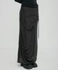 Peulleeoeob Asymmetrical Draped Long Skirt (Fl-263_Black)