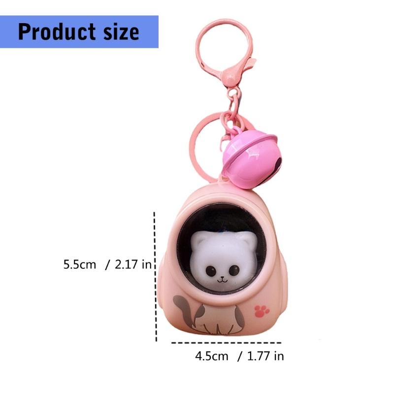Bear Keychain Sturdy ABS Key Holder Lovely Designs LED Light Glowing for Women and Kids Backpack Purse Ornament