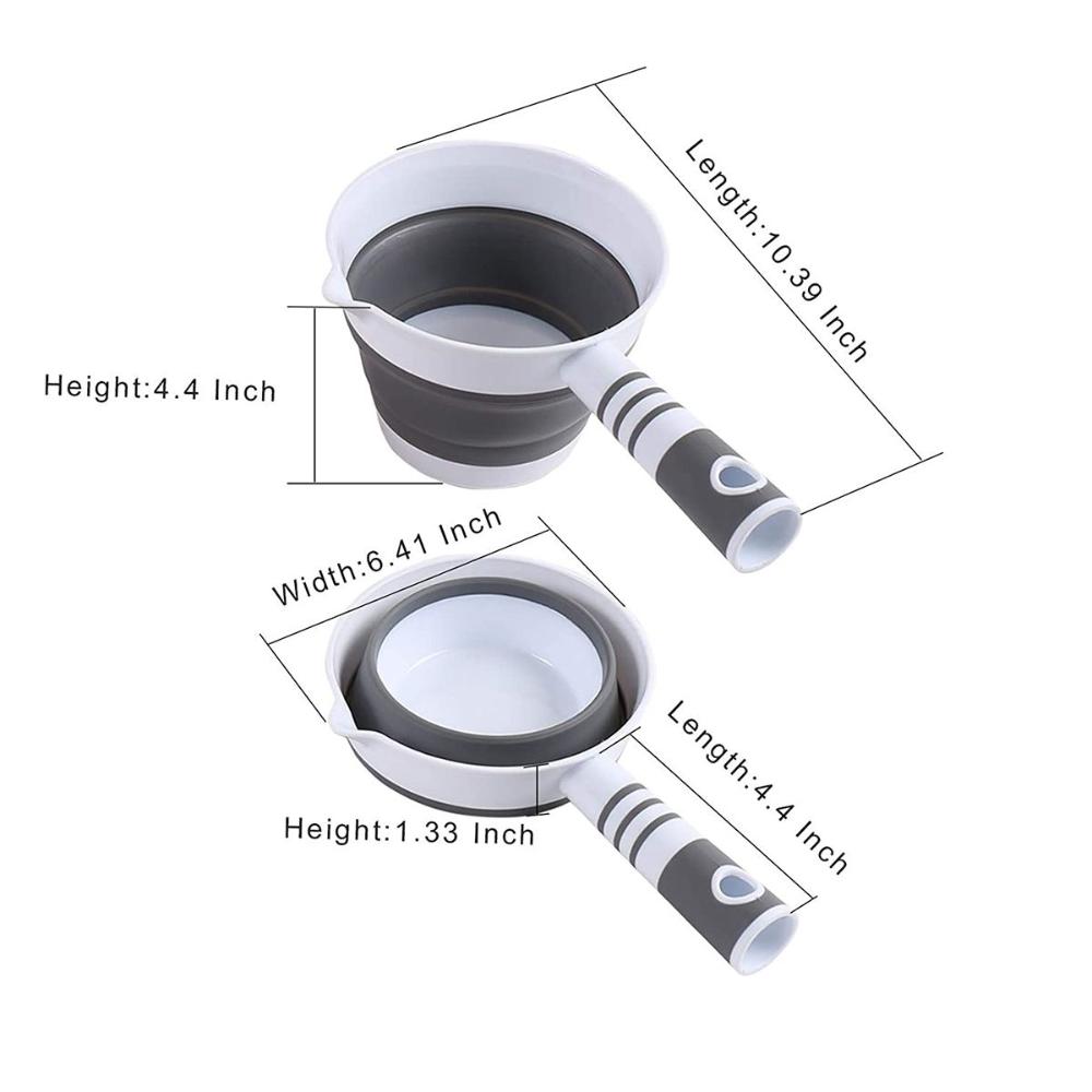 Durable Space Saving Foldable Collapsible Dipper Bath Spoon Water Scoop Water Ladle