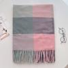 Scarf New imitation cashmere color plaid scarf female Korean version autumn and winter plaid scarf fringed shawl scarf