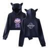 New KPop Demon Hunters Pullover Girls Casual Cat Cropped Hoodies Female Long Sleeve Sweatshirts Crop Top Women's Hoodie Sexy Tops