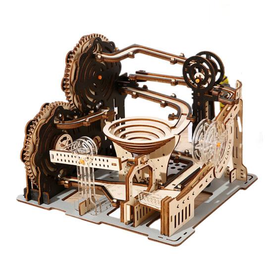 

196 шт./компл. Электрический набор для беговой дорожки из мрамора, головоломка, деревянная 3D-модель дорожки для головоломки