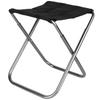 Mini Portable Folding Stool Aluminum Alloy Outdoor Chair for Fishing Camping Picnic (Silver, M)