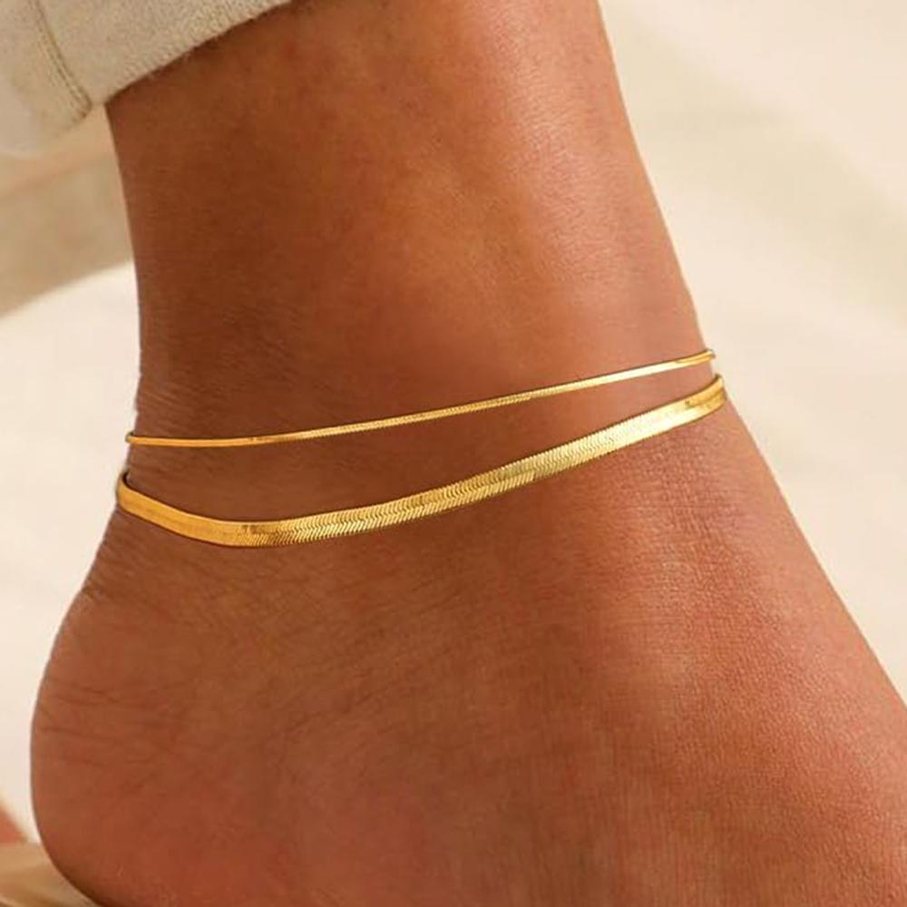 Stainless Steel Delicate Anklet for Women Gold Color Chain Anklet Bracelets On The Leg Do Not Fade Anklet Jewelry Women 2025 New