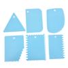 6Pcs Baking Pastry Cream Scraper Teeth Edge Diy Scraper Cake Cutters Spatulas