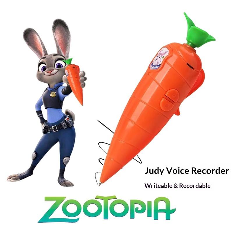 Cute Cartoon Carrot Recorder Props Multifunctional Write & Record Toy Stationery Gift For Kids Students