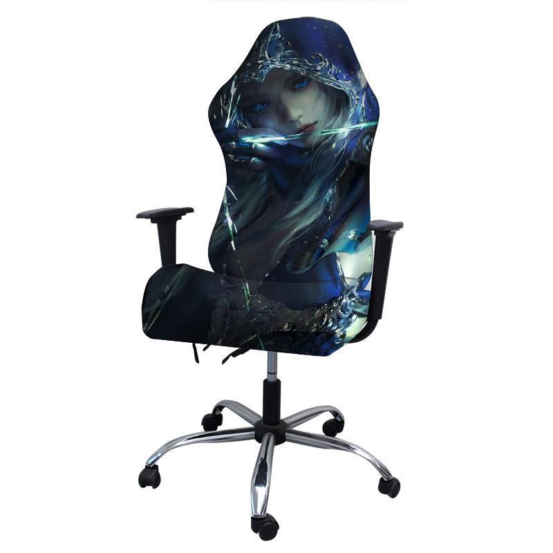 Simple Home Gaming Chair Cover Universal Computer Game Competitive Chair Seat Backrest Armrest Elastic Swivel Chair Covers Home