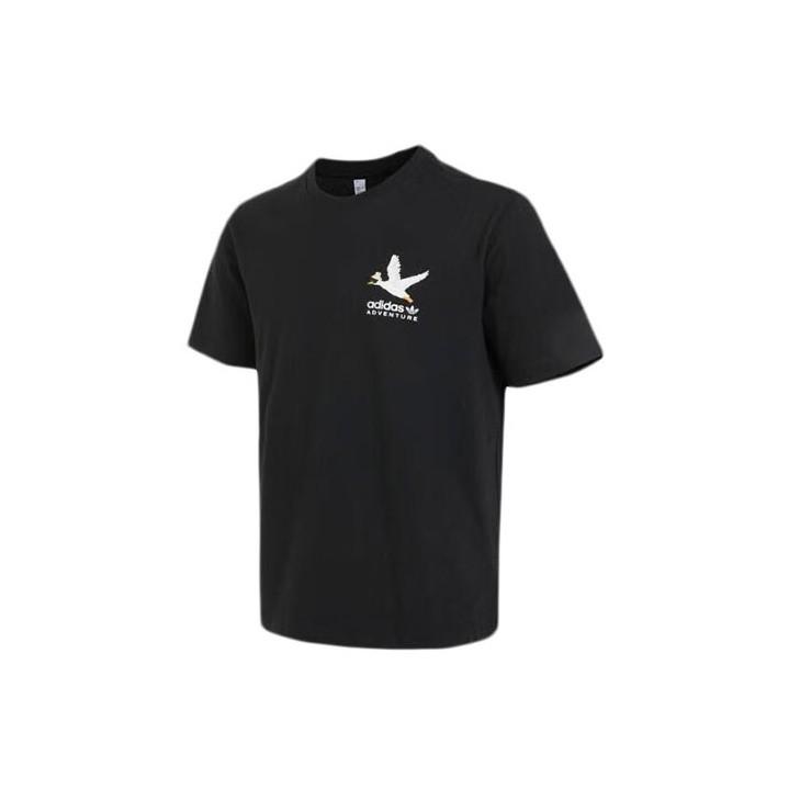 

adidas Casual Sports and Peace Dove Print Short-Sleeve T-Shirt for Men, Black S