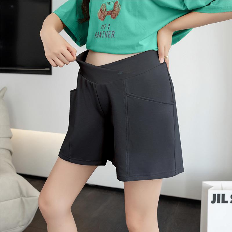 Maternity Summer Low-Waist Comfortable Shorts L темно-серого