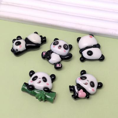 100 Stück Mini Niedliche Panda Flachrücken Scrapbooking Handyhülle Dekoration DIY Schmuck Basteln Puppenhaus Zubehör