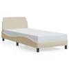 VidaXL Bed Frames with Headboard, Upholstered Bed with Slatted Base, Single Bed with Footboard, Adult Bedroom Bed, 373110