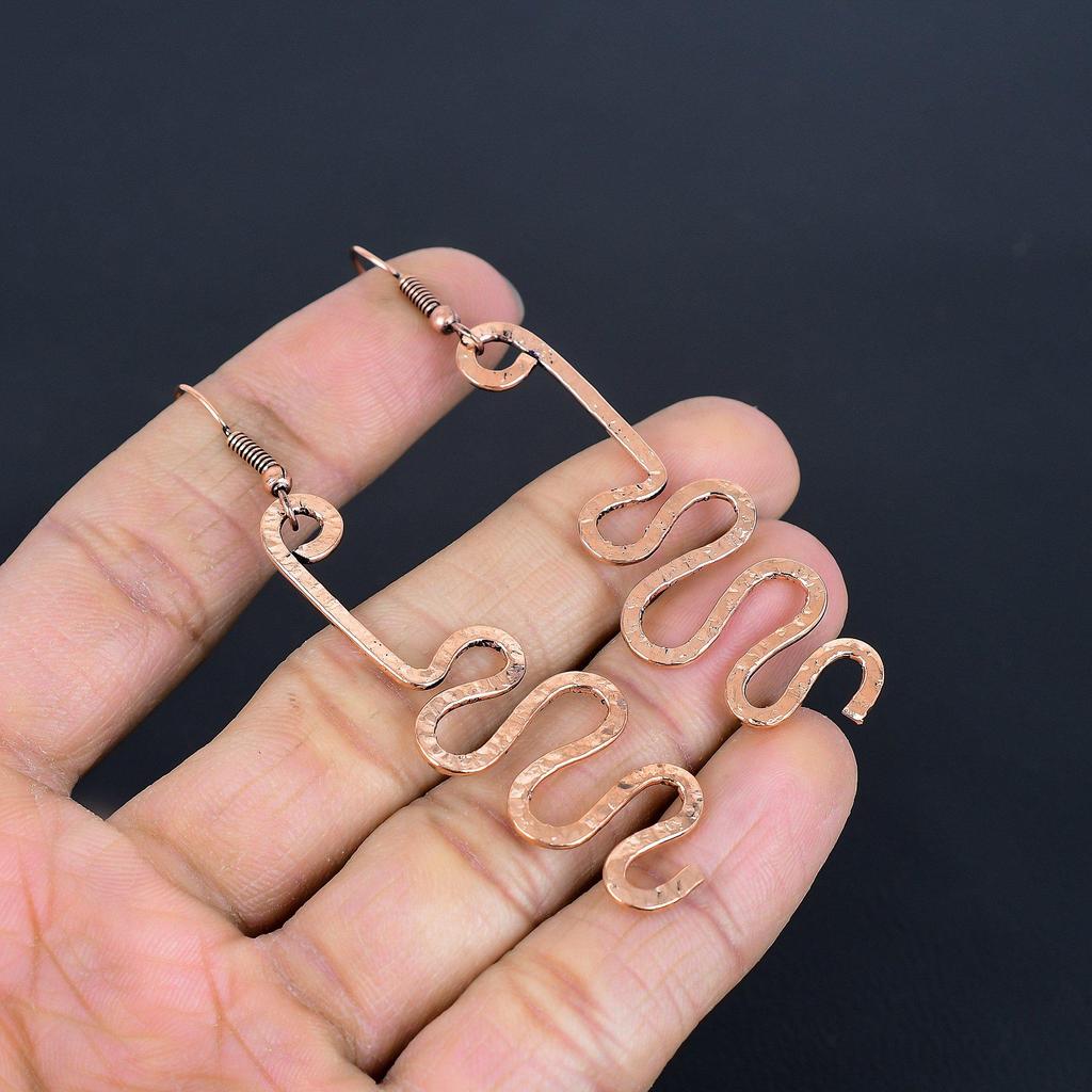 Designer Copper Earrings, Handmade Gemstone Earrings Jewelry, Gifts For Wife Brand New Earrings