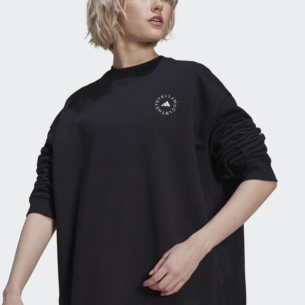 adidas Felpa Pullover Girocollo Donna Top Nero HD9133