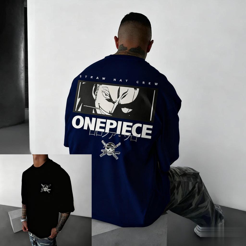 Unisex Zoro Grafik T-Shirt Herren Damen Sommer Neu Kurzarm Tee Streetwear Oversized Lässige Oberteile Y2k Kleidung