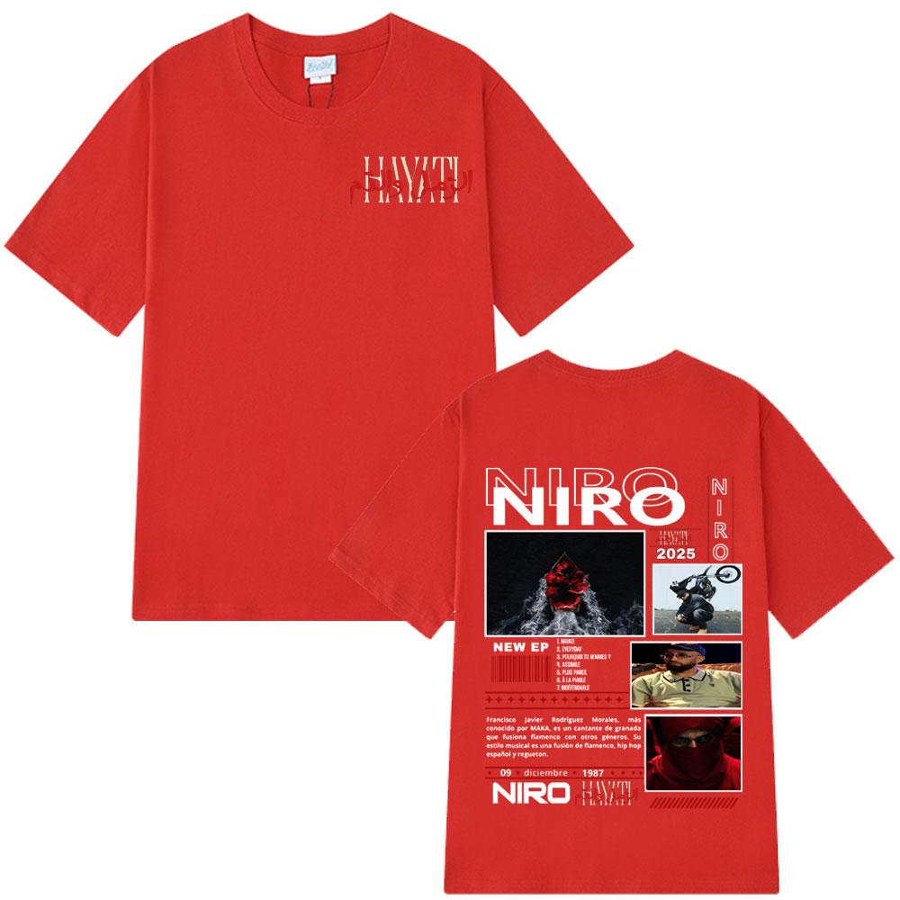 

2025 Summer Rapper Niro OX7 Album Tshirt Unisex Women Clothes Hip Hop Fashion Pop Music Male 100 Pure Cotton Printed Tshirt S