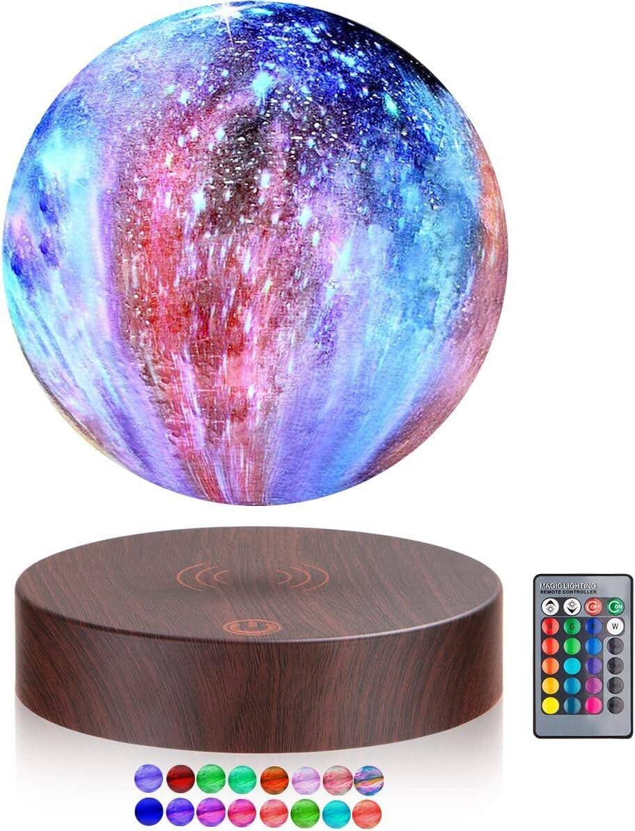 

Floating Moon Lamp 16 Colors LED Galaxy Moon Lamp Light for Kids Lover Unique Gift Decorative Lamp Floating and spinning freely in the air Friends, &