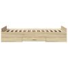 Vidaxl Bed Frame with Drawers, Sonoma Oak, 75X190 Cm