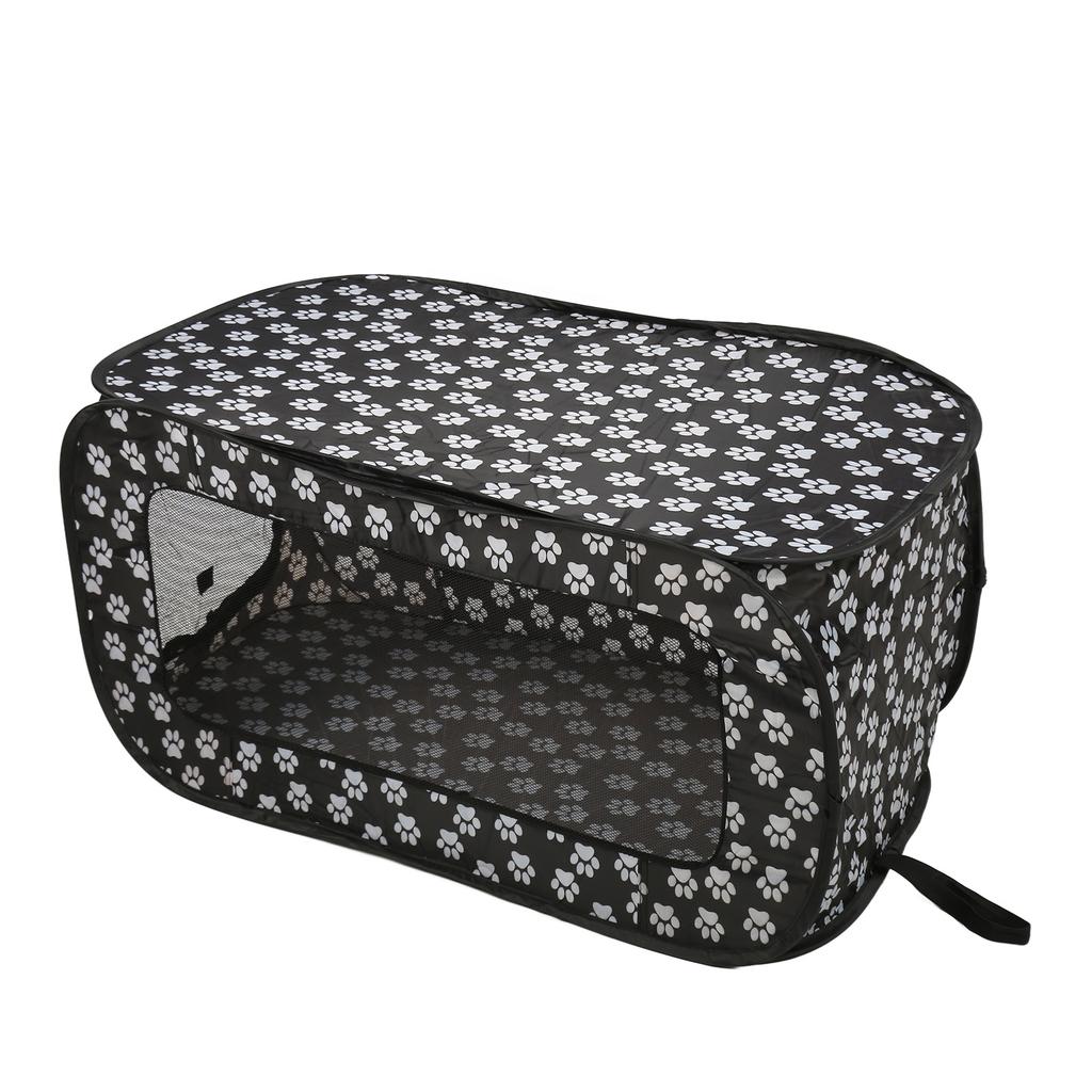 Tenda Pieghevole per Cani Pop-Up Rettangolare Spazio Ampio Traspirante Portatile Kennel per Sedile Auto Parco Giochi per Animali Domestici Cani Gatti