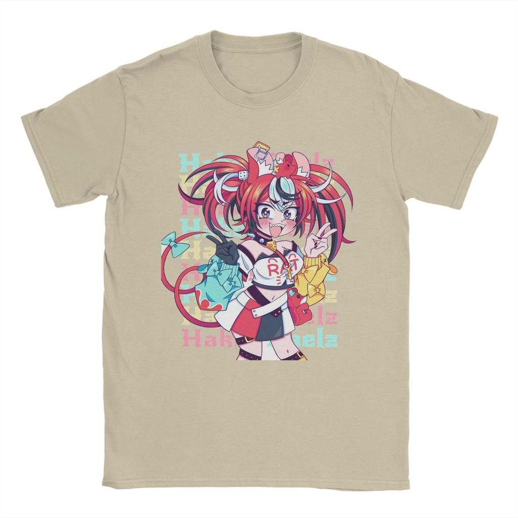 Hololive Hakos Baelz Cotton TShirt For Unisex Summer  Streetwear TShirts Crew Neck Hippie Tee Shirt Oversized Wholesale Clothes