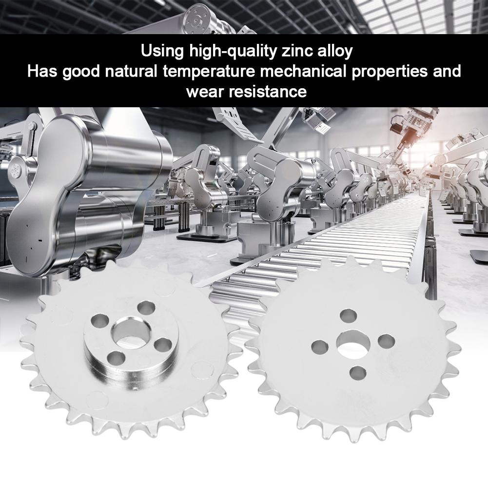 2pcs 24Tooth Sprockets Zinc Alloy Toothed Chain Gear Industrial Robot Parts 52mm X 6.8mm