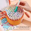 High Coverage Acrylic Paint Markers Languo 24/60Colors Brush Tip Acrylic Paint Pens with Cloth Bag Children Washable Drawing Kit