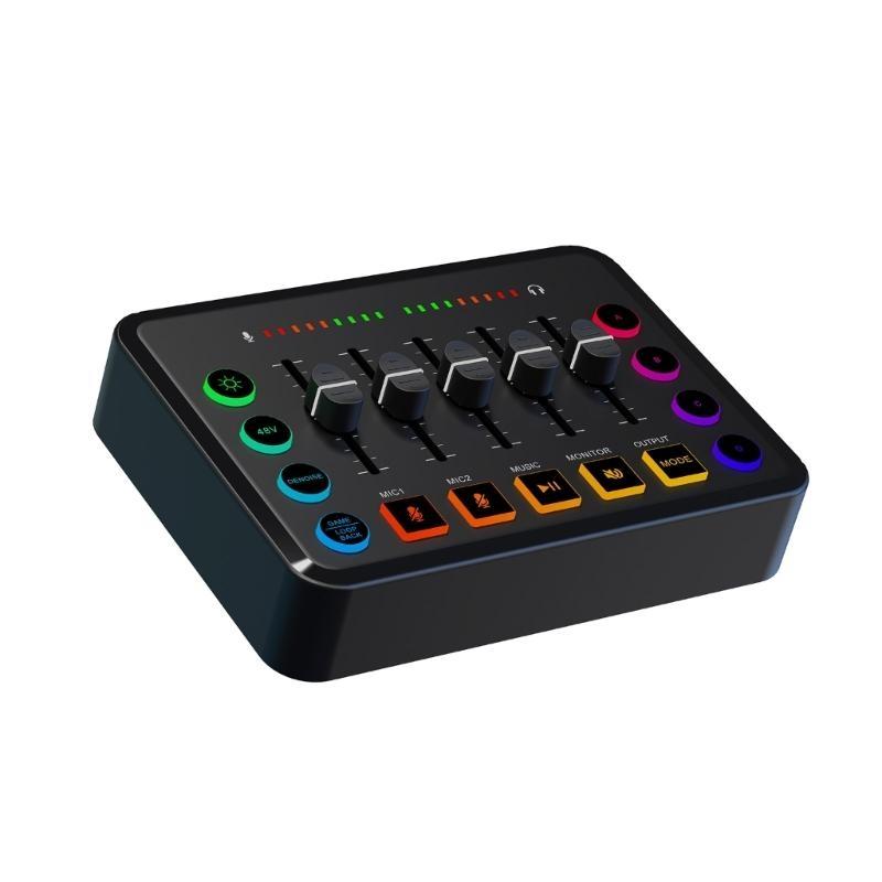 F9 Live Sound Card Wireless Singing Sound Card with Live Broadcast Studio Singing and Recording Voice Changing