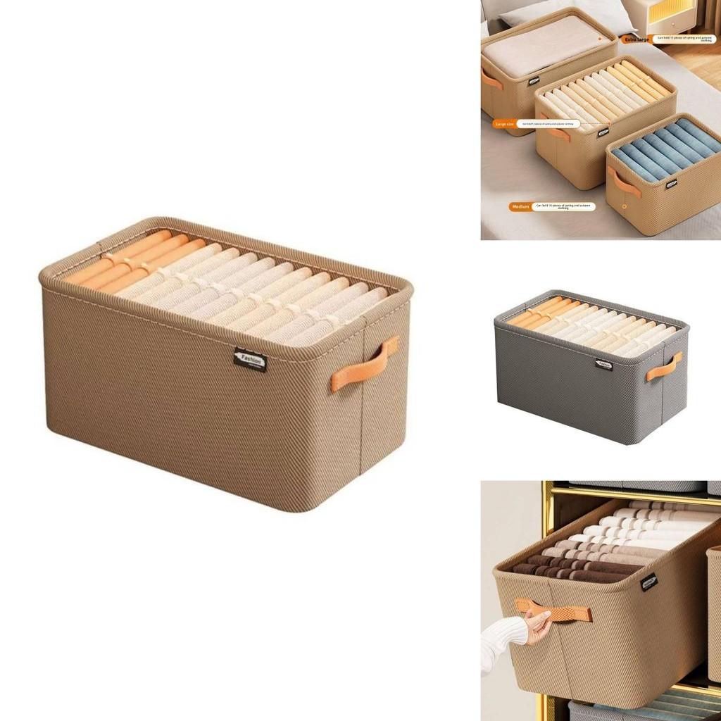 Modern Minimalist Fabric Storage Bin With Foldable Design For Clothing And Toy Organization