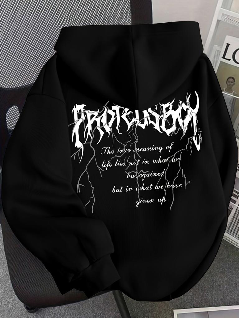 Women's Fashionable Hooded Sweatshirt with Fashionable Creative Design and English Letters Hoodie Sweatshirt Hoodie