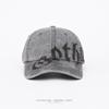 Vintage Graffiti Letter Baseball Cap Men Women Washed Denim Sun Hat Adjustable