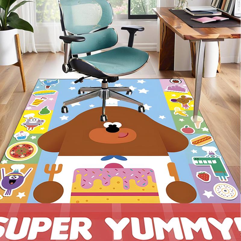Cute Du-ggee Adventure Office Rug Chair Mat, Game Carpet, Suitable for Front Door, Bedroom, Living Room, Desk, Holiday Gift