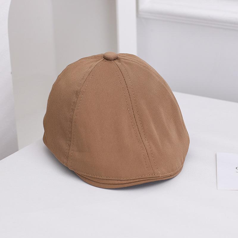 Solid Color Girls' Simple Trendy Boys' Autumn Children's Street Style Baby Hat, Cool and Stylish Hat, Trendy Beret