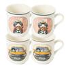 Morineko Cute Pop Art Cat Latte Coffee Mug 4P