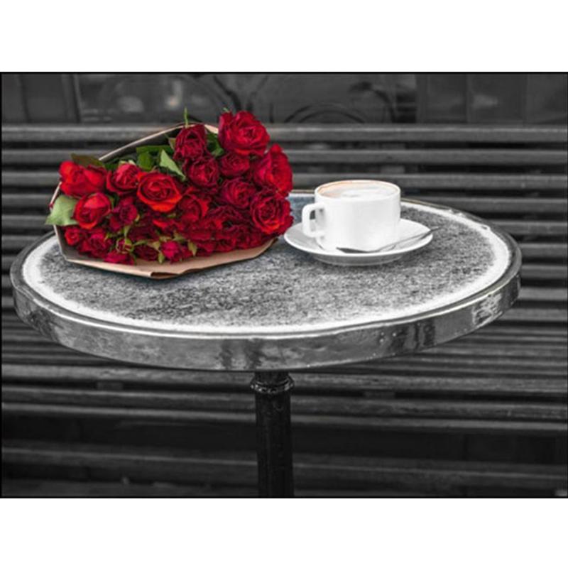 5D Paint With Diamonds Flower DIY Diamond Painting Rose Mosaic Rhinestones Pictures Wall Art Handicraft