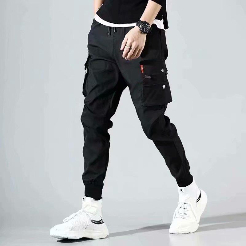 Work Pants Men's Summer Hip Hop Sports Men's Pants Trend Loose Bundle Foot Casual Long Pants
