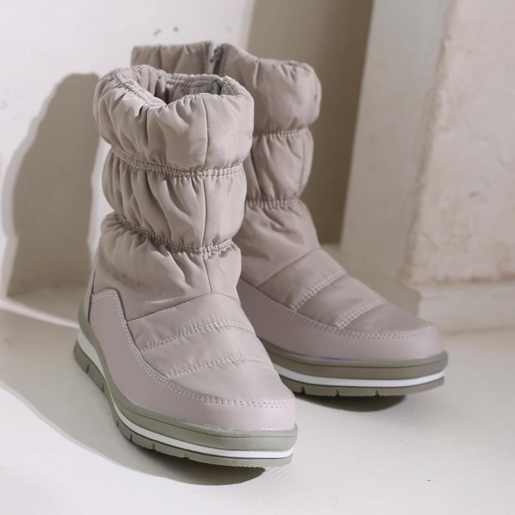 Demeter and Waterproof Snow Size Women's Water-Repellent Boots, 23-L24 (Gray, LL)