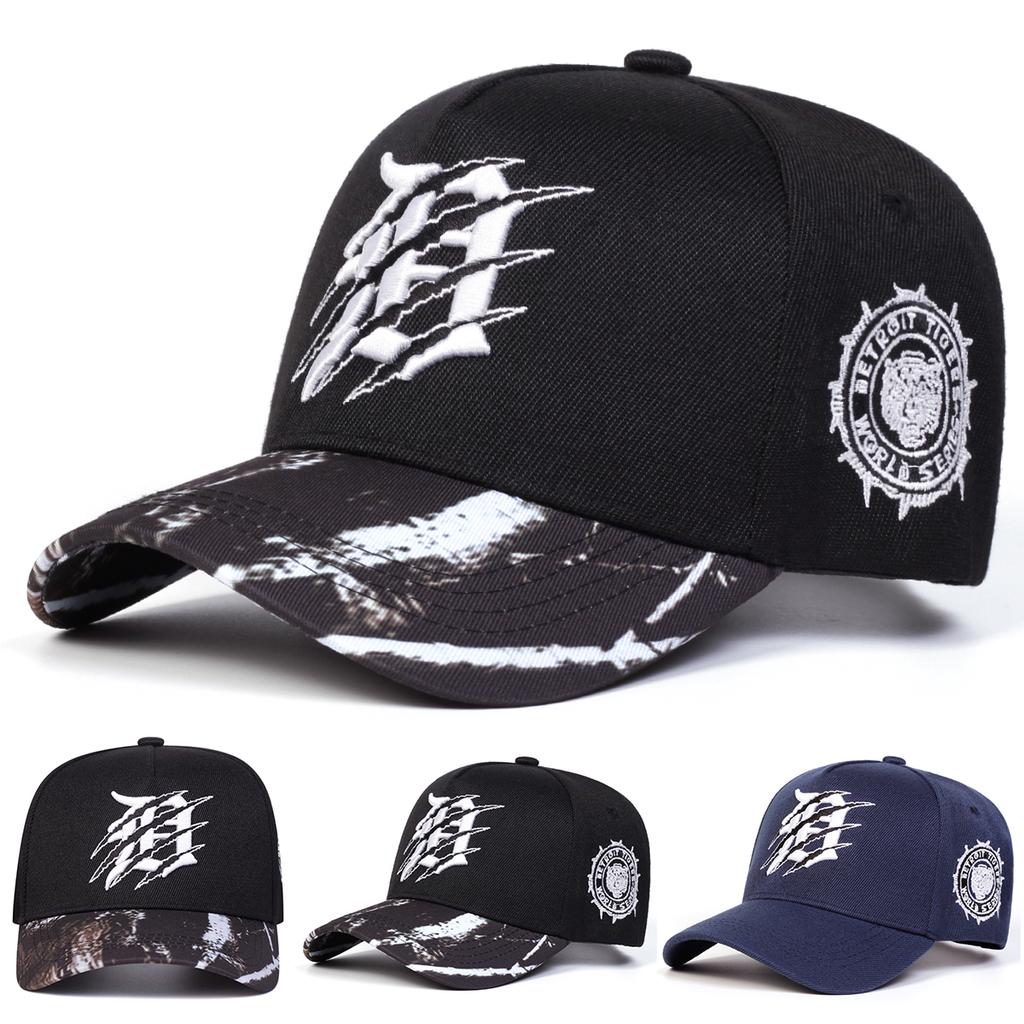 Unisex Gothic D Kratzspuren-Stickerei Persönlichkeit Baseballkappe Street Hip-Hop Kappen Frühling Herbst Outdoor Freizeit Hüte Reisezubehör für Damen Herren