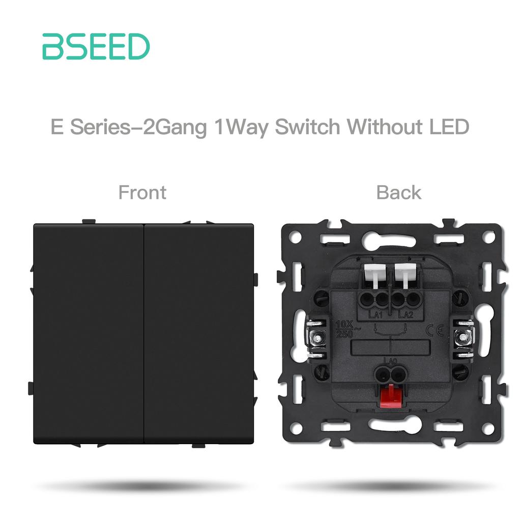 BSEED DIY Button Switch Module USB Phone Charge FR Socket Parts Wall Light Large Switch Plastic Frame Combination E Series