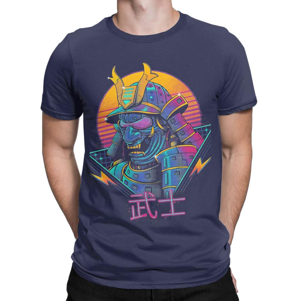 Rad Cyber Samurai Punk Funny Graphic 100 Cotton TShirt Cyber Samurai Punk Tees Tops For Unisex