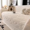 Solid Color Luxury Plush Sofa Towel Winter Warm Thick Velvet Sofa Covers L-shaped Sectional Non-slip Slipcovers for Living Room