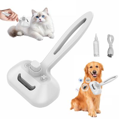 Pet Steam Brush 3-in-1 Cat Self-Cleaning Grooming Comb with Mist Spray Rechargeable