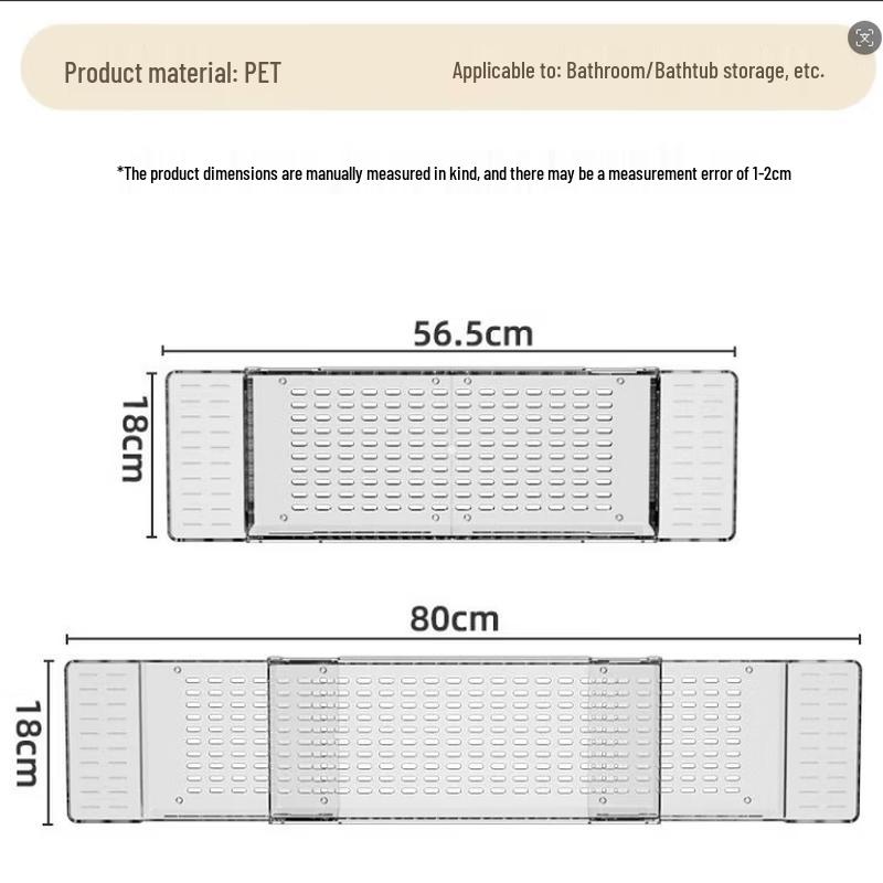 

UOSU Extendable Clear Bathtub Caddy
