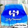 Custom Name Al Hilal Logo Blanket  Ideal Bedding Blanket Perfect for Travel, Camping, Living Rooms, Offices, Sofas, Fan Christmas Gift